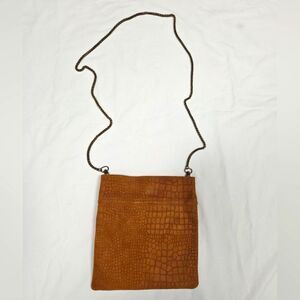 Free People Nicolette Croc Embossed Suede Crossbody